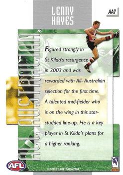 2004 Select Conquest - All Australian #AA7 Lenny Hayes Back